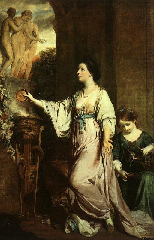 Sir Joshua Reynolds Lady Sarah Bunbury Sacrificing to the Graces china oil painting image